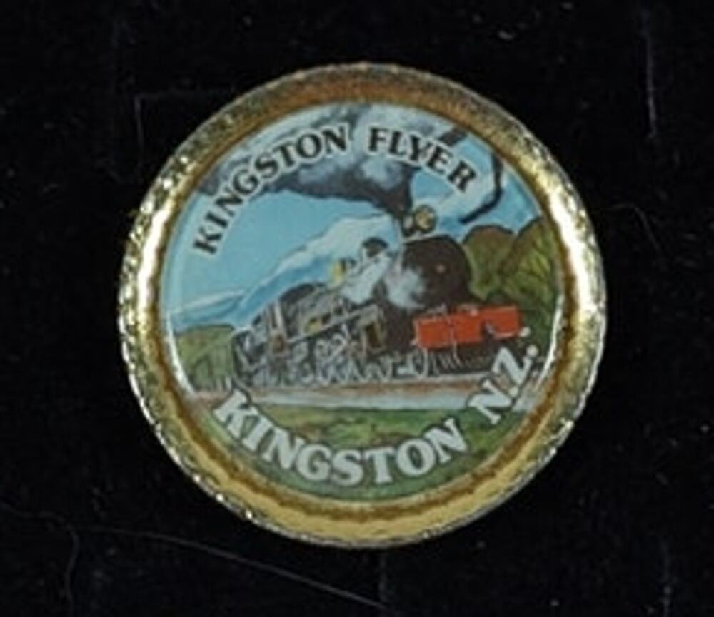 Kingston Flyer NZ New Zealand Train Pin for a Hat, Lapel, Jacket or Backpack